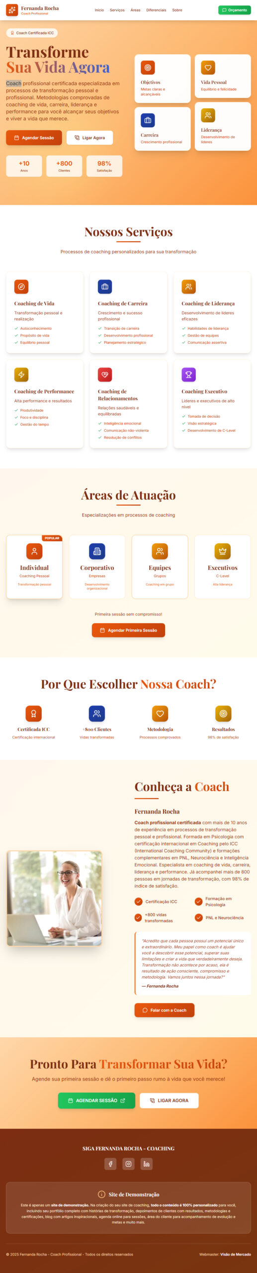 criar site para coach