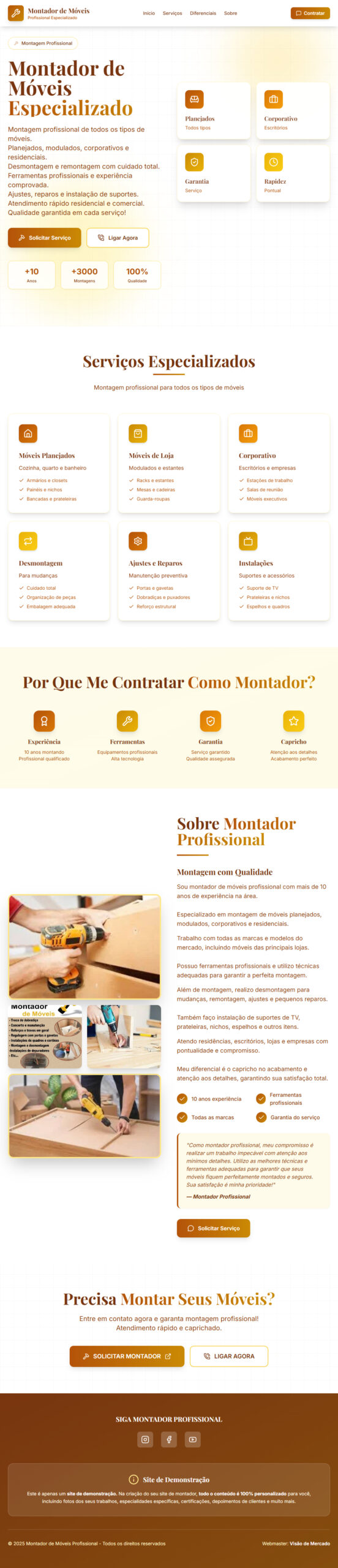 criar site para montador de moveis