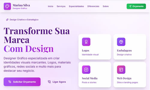 criar site para designer grafico