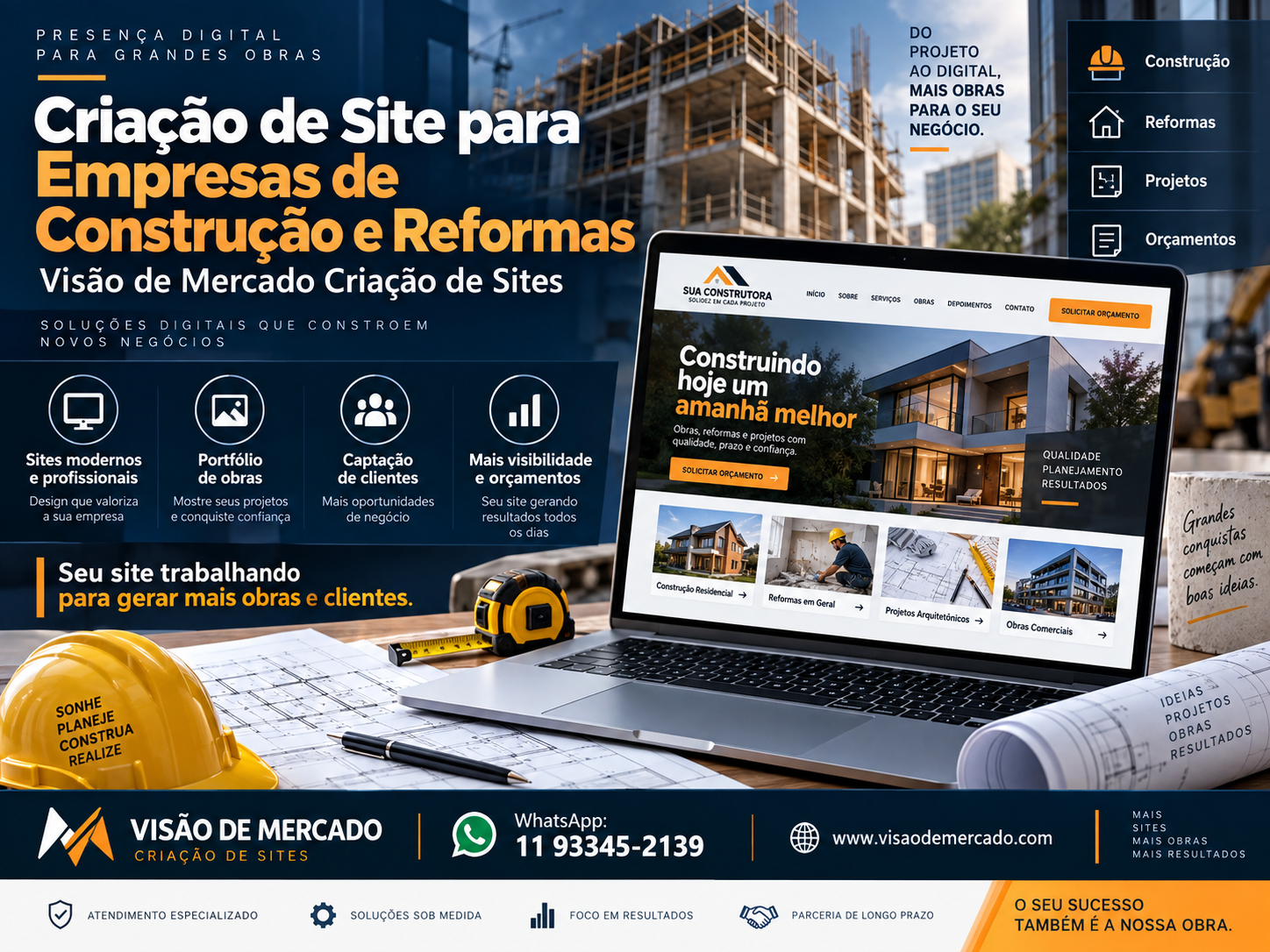 Criação de Site para Empresas de Construção e Reformas Criação de Site para Empresas de Construção e Reformas